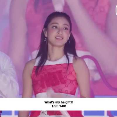 Jihyo slightly lying about her height