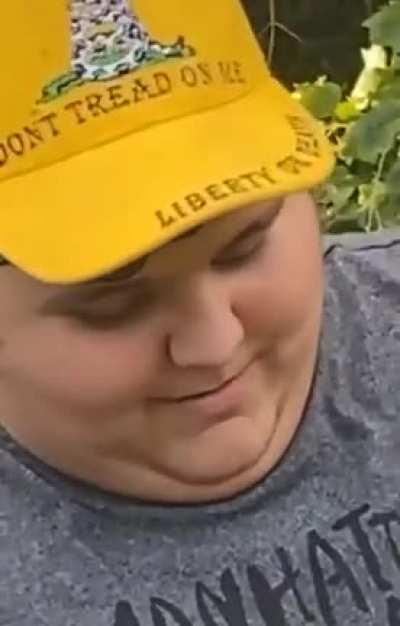 Demonstrating the flexibility of his fishing rod.