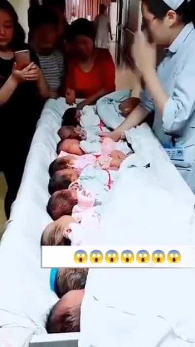 She gave birth to nonuplets