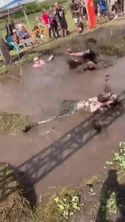 to storm through a Tough Mudder's electroshock obstacle