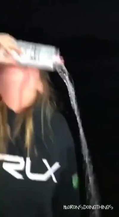 To shotgun a beer