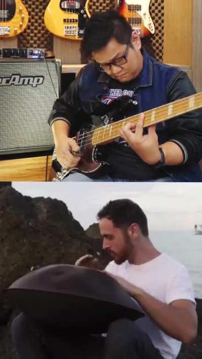 Handpan and Bass @cantalupo.live and @alizabrix on IG