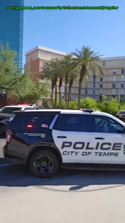 More than 40 Police Cars Block Traffic at Pro-Palestine Protest: Watch as Palestinian Protester Confronts Police.