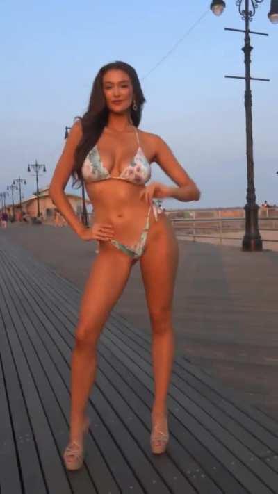 Bouncing down the pier 