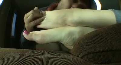 White girl makes you worship her smelly big soles 