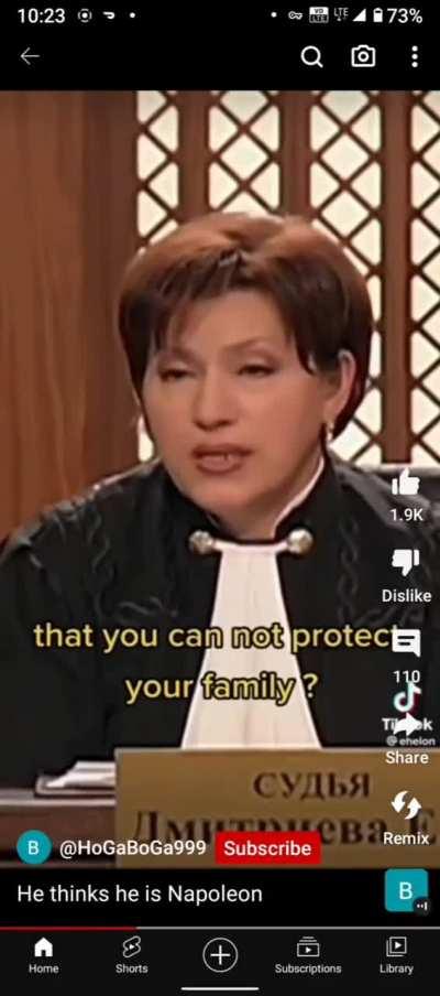 He thinks he is Napoleon 