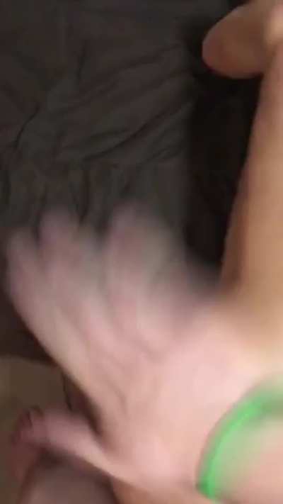 Doggystyle on the bed and in the mirror