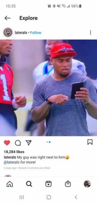 Steve Smith asks Cam if he should start DJ Moore right in front of him. God I miss this Savage on our roster