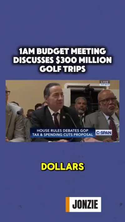 1am US budget meeting to discuss 300 million dollars for “Golfing Security” alone