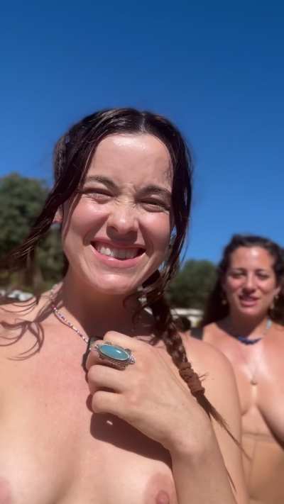 A naughty pantyhose walk!