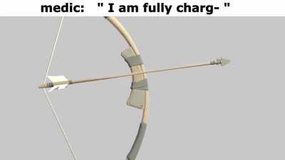 Huntsman sniper saw a medic been fully charged: