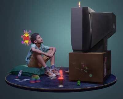 90's Kid - Created With Blender & Rendered With Eevee