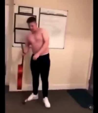 How does one just take a guitar smash to the head