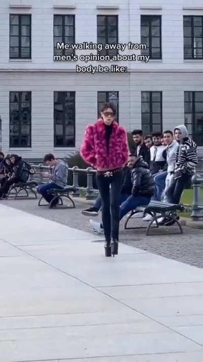 Walking down the street in Berlin 