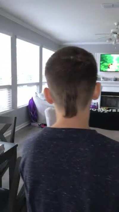 This young Padawan asked for the Anakin cut