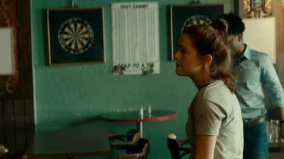 Zoey Deutch Knees and Kicks a Man in the Balls in Buffaloed (2019). Included a Clip of Her Talking About It During an Interview
