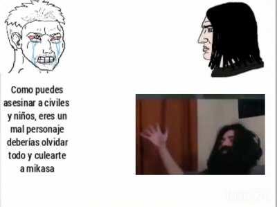 Eren haciendose una penta en marley