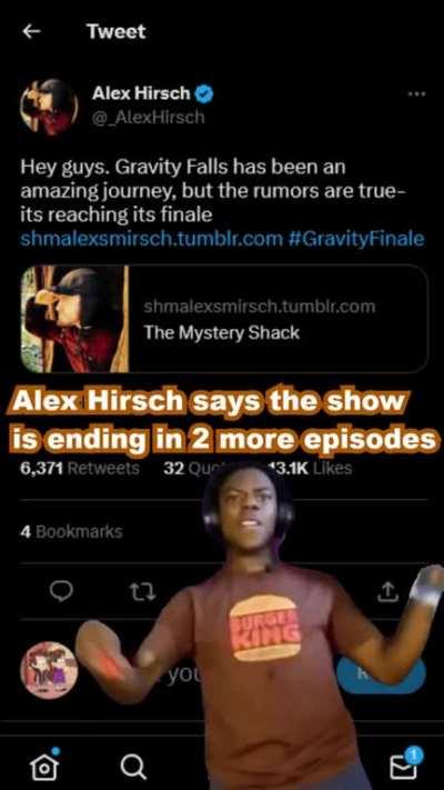 Alex Hirsch was breaking the hearts of fans before it was cool