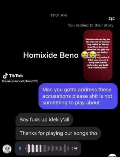 Beno responds in DM’s