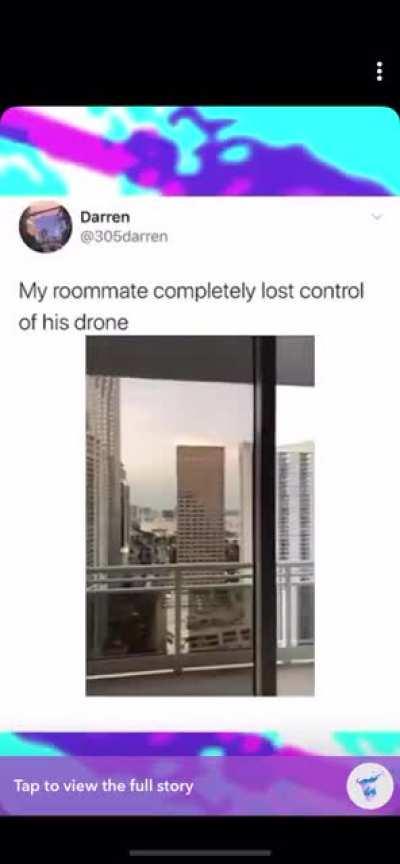 Why you always use proper safety with a drone.