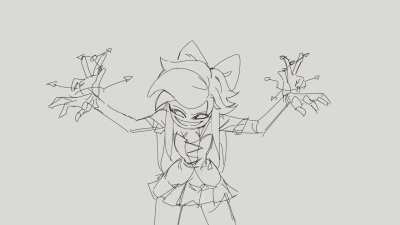 Cyn has 4 arms animation done, not sure if i should give it colors or sounds lol