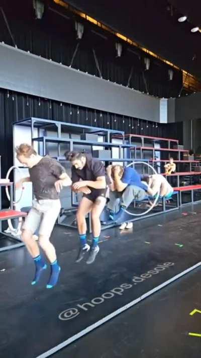 Hula hoop horde hops harmoniously