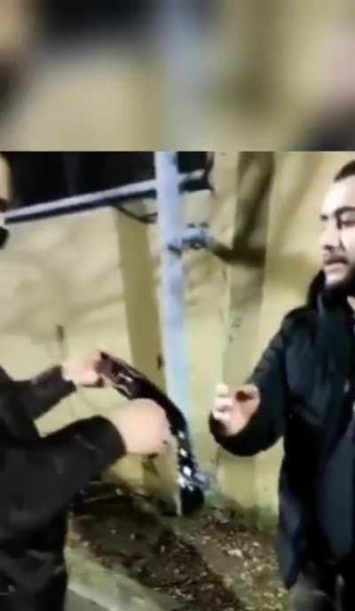 A man that carries a sword with a sword belt.