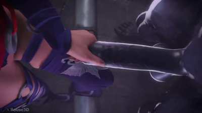 Venom tongue fucking Psylocke (rouse3d)