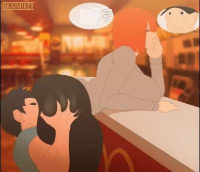 McDonalds Girl Booty Rub w/ Cartoon SFX