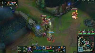 big brain alistar w into minion block (totally calculated)