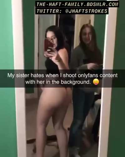 Sister annoying sister on her OnlyFans