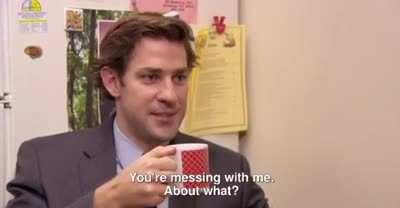 I love how shit goes from 0 to 100 so quickly in this scene Jim's expressions make me crack up every damn time