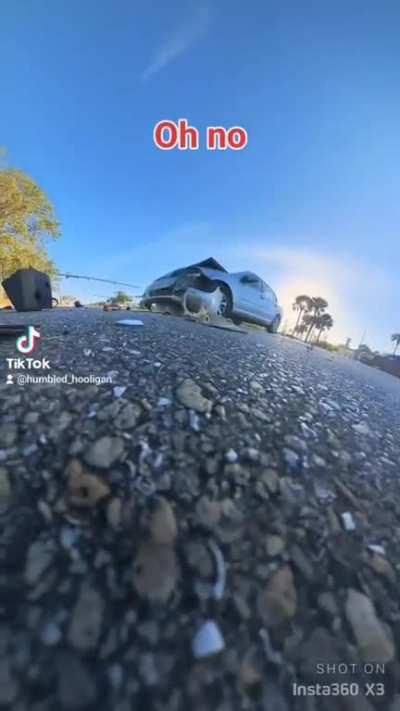 Dude in car hates motorbikes I guess?