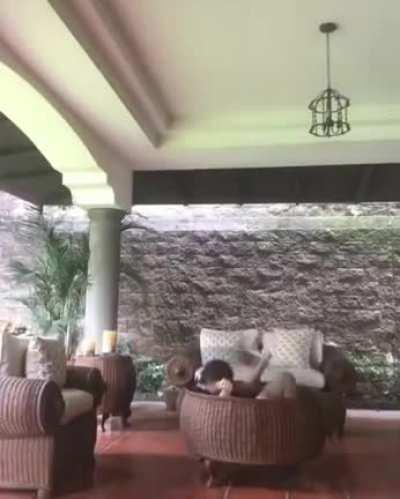 Girl gets stuck inside coffee table.