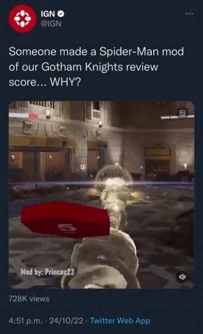 Do you agree with Spider-Man’s ‘Gotham Knights 5/10 -IGN’ rule?