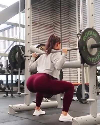 She squats