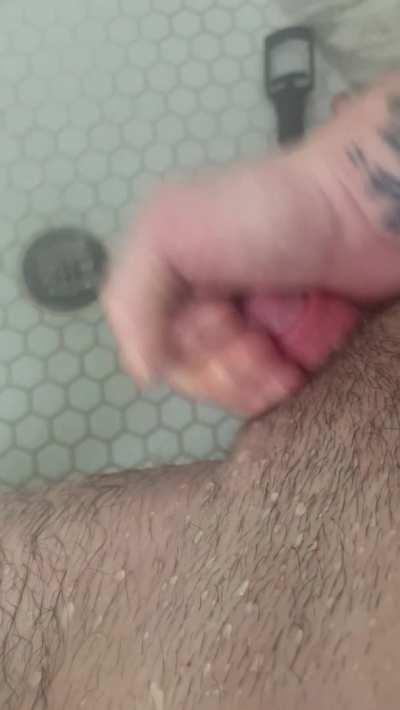Cumming hard in the shower