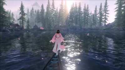 Hovering animation + Waterwalking makes for a very relaxing stroll