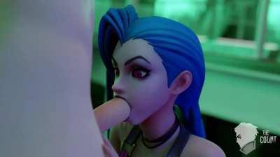 An enthusiastic blowjob with Jinx (The Count) [League of Legends]