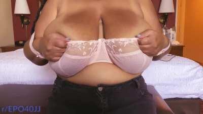 Ready to get lost in-between massive 40JJ breast?