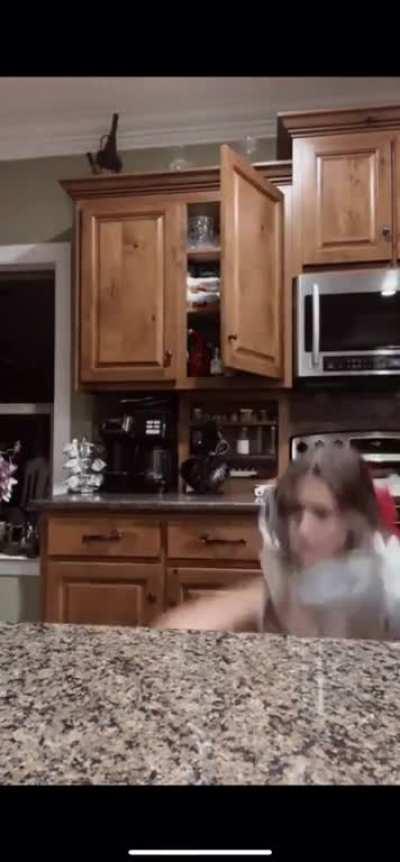 Standing in the counter