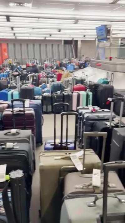 This is what the Denver airport looked like Christmas morning after all of the flight delays…
