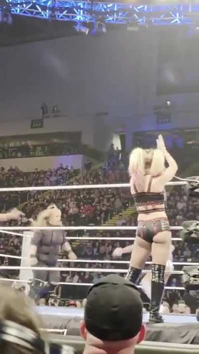 Alexa bliss on the apron