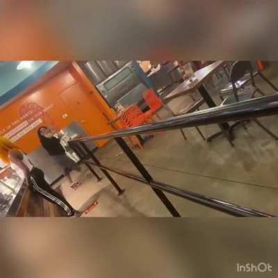 Anti-Mask Karen tries to punch me at Freebirds