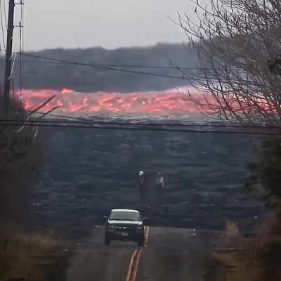 This is not a time lapse video. This is a river of lava in Hawaii moving at an incredible speed.