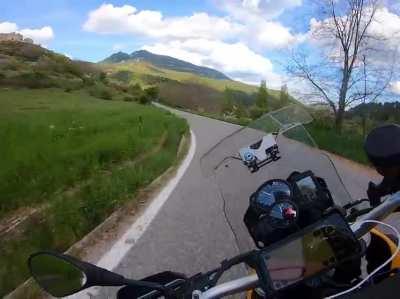 40 km of narrow uninterrupted twisties in Spain