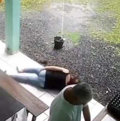 Wearing slippers on a slippery tiles