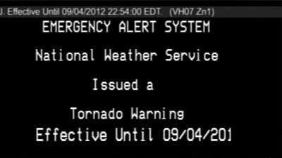 September 4, 2012 Tornado warning