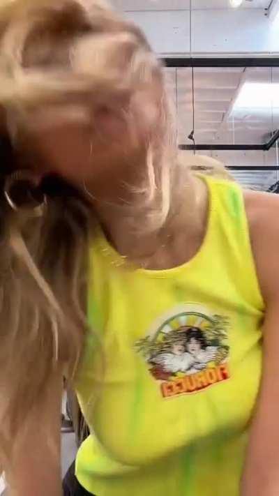 showing off that lustrous hair