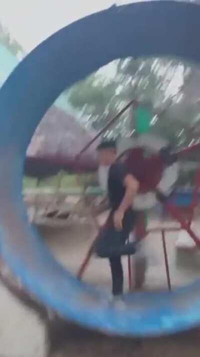 WCGW Trying to run on a giant hamster wheel